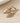 Golden worn finish heart hoop earrings