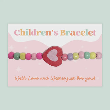 Red Heart - Children's Beaded Bracelet