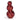 3 Stacking Glass Baubles with LED Lights - RED