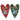 Alice In Wonderland Decoration - Wood Red/Green Heart