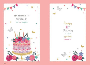 DAUGHTER 11TH BIRTHDAY CARD