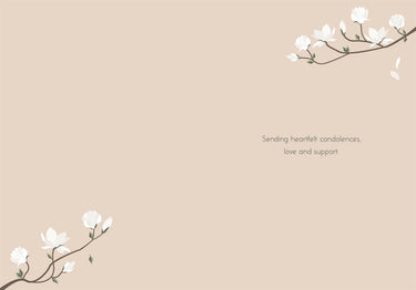 Sympathy Card - White Floral Branch
