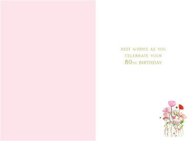 8OTH BIRTHDAY CARD - POPPIES PRESS
