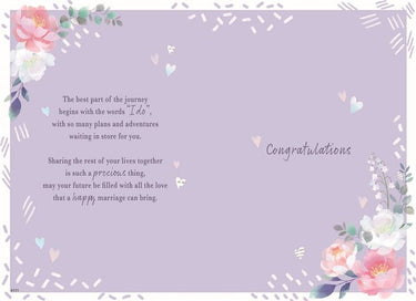 WEDDING CARD - LILAC FLOWERS