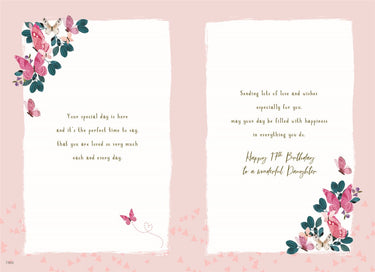 DAUGHTER 17TH BIRTHDAY CARD