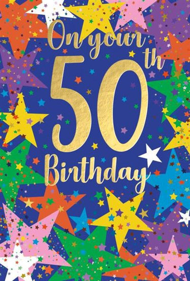 50th Birthday - Blue Stars