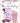 Birthday card for a granddaughter with pajamas, popcorn, and sleep mask on a pink background