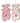 Pink/White Resin Gingerbread Ballet Slippers decoration