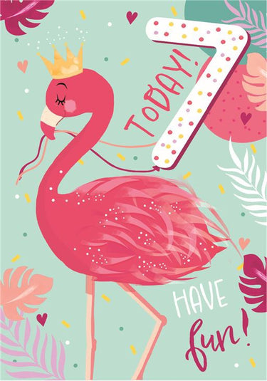 7th Birthday - Flamingo
