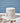 STARFISH CANISTER WHITE EMBOSSED WAVY CERAMIC