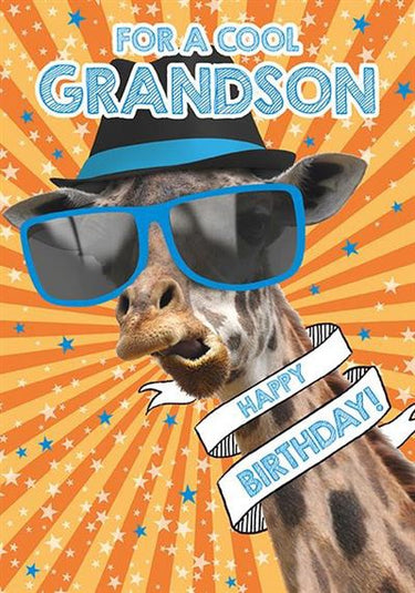 COOL GRANDSON BIRTHDAY - GIRAFFE