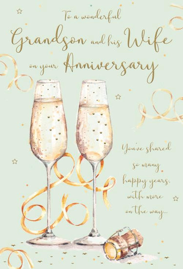 GRANDSON & WIFE ANNIVERSARY CARD