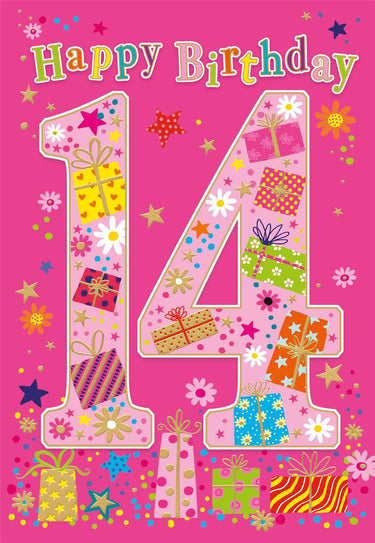 Female 14th Birthday - Pink Cupcakes