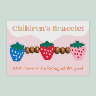 Strawberries - Children's Beaded Bracelet