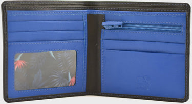 Hudson Slim Wallet with Coin Pocket Black/Blue