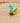 GLASS BEE ORNAMENT IN BOX WITH GREEN HAT & BLUE WINGS