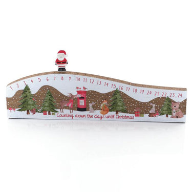 CHILDRENS WINTER WONDERLAND WOOD COUNTING DOWN THE DAYS ADVENT BLOCK