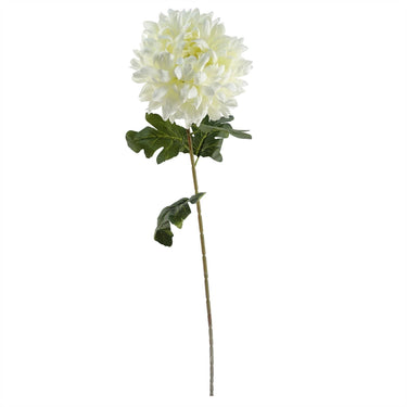 Single Artificial Flowers Extra Large Reflex Chrysanthemum - White 75cm