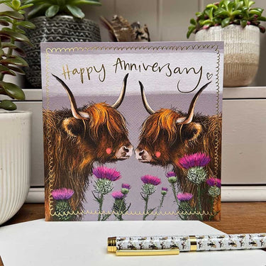 ALEX CLARK 'HIGHLAND COW' ANNIVERSARY CARD