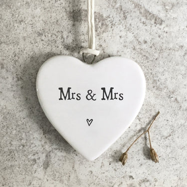 Porcelain heart-Mrs & Mrs