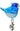 Fantasy Glass Pretty Little Bird - Bluebird