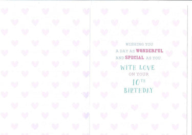 DAUGHTER 10TH BIRTHDAY CARD