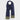 MATTY NAVY CABLE KNIT RECYCLED BLEND SCARF FOR MEN WITH KHAKI TRIM
