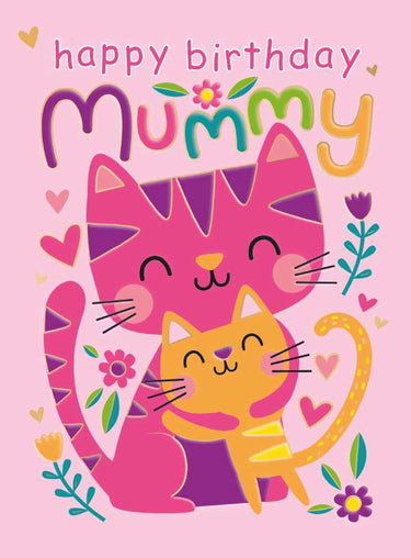Mummy Birthday Card - Cute Cats