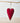 Red Metal Heart With Dotted Print, 11cm
