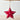 Red Metal Star With star Print, 9cm