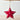 Red Metal Star With star Print, 9cm
