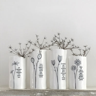 Med porcelain vase-Friends are like flowers