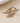 Golden worn finish heart hoop earrings