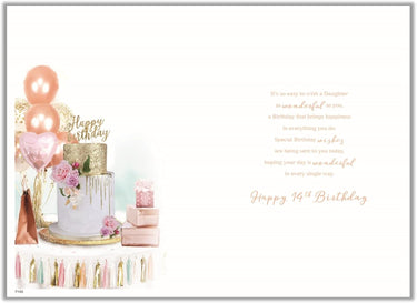 DAUGHTER 14TH BIRTHDAY CARD