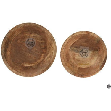 Set of 2 Mango Wood Bowls
