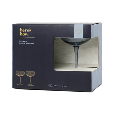 Here's How "The Lou" Coupe Glass - Set of 2 Blue