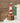 LIGHTHOUSE RED AND WHITE ON BLOCK WITH LADDER WOOD ORNAMENT
