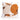 Square Embroidered Pumpkin Cushion - Natural & Orange