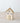 Stripped House Deco With Star, 14cm