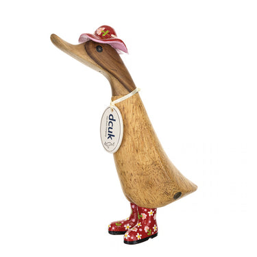 Floral Hat and Boots Ducklings - Red