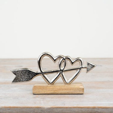 Double Heart Mounted Deco, 26cm