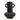 Matte Black Bulbous Vase 25 cm