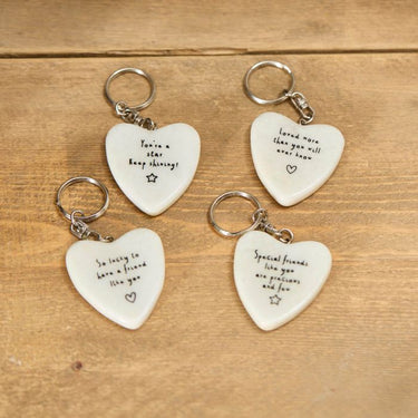 MARBLE HEART KEYRING