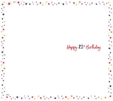 21st Birthday - Navy Gold
