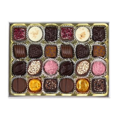 Hearts and flowers gift box of 24 assorted chocs - 315g