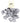 Curl Swirl Silver Glitter Gift Dressing