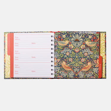 Address & Birthday Book - William Morris - Strawberry Thief