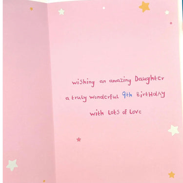 DAUGHTER 9TH BIRTHDAY CARD