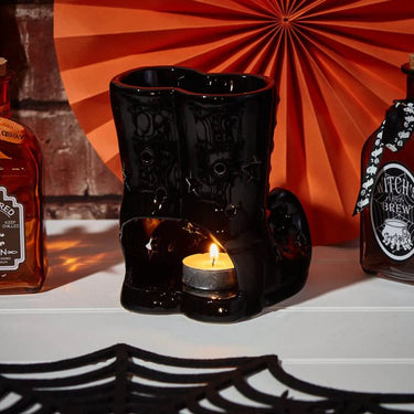 HALLOWEEN WITCH BOOTS WAX MELT BURNER CERAMIC