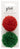 GIFT DRESSING POM POM PRESENT TOPPER RED/GREEN 2 PACK